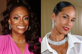 Kandi Burruss and Alicia Keys Wore the Same Neon Green Dress