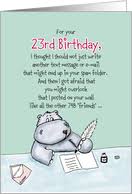 23rd Birthday Cards From Greeting Card Universe