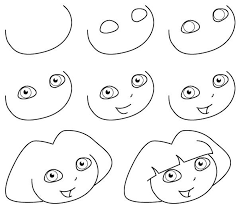 How To Draw Cartoon Eyes And Face Drawing Cartoon Characters Dora Drawing Cartoon Drawings