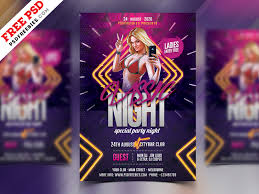 Fun sound event party free psd flyer template. Club Night Party Flyer Free Psd Psdfreebies Com