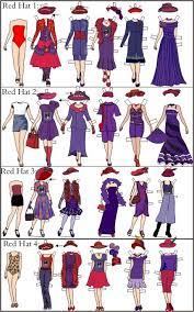 Red Hat Paper Dolls Can Have 15 Red Hat Outfits For Each Doll Or 10 Regular Outfits To Fit The Body Style Shown Red Hat Ladies Red Hat Society Red Hats