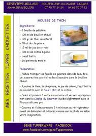 Mousse De Thon Recette Tupperware Recette Tuperware Cartes De Recettes