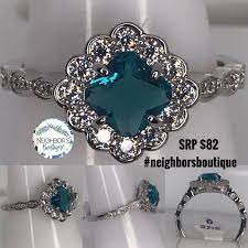 Ocean Blue Topaz And White Topaz Ring White Topaz Rings White Topaz Topaz