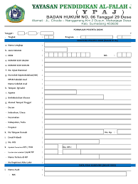 Contoh no register akta kelahiran. Formulir Peserta Didik Baru