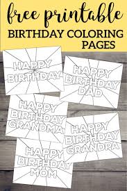 Happy Birthday Grandma Printable Coloring Card Free Printable Happy Birthday Coloring Pages Paper Trail Design Birthday Coloring Pages Happy Birthday Coloring Pages Free Printable Birthday Cards