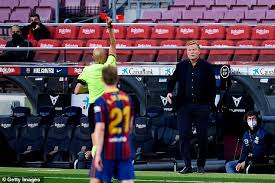 Ronald koeman is de vader van ronald koeman jr. Ronald Koeman Fumes At Rude Fourth Official After Barcelona Boss Was Sent Off Football Reporting