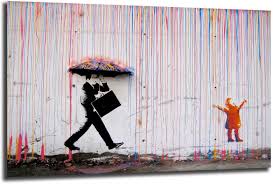 We did not find results for: Amazon Com Zenda Colorful Rain Street Art Banksy Graffiti Paintings Picture Canvas Wall Art Abstract Wall Decor For Home Office Framed Ready To Hang Posters Prints