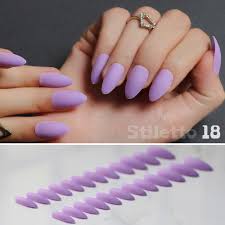 Great selection of stiletto nails at affordable prices! Matte Stiletto Nails Purple Medium Fake Nails Mountain Peak Personality Designs False Nails 24pcs Full Nail Tips Easy To Wear False Nails Aliexpress