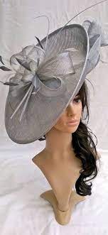 Silver Large Hatinator Saucer Fascinator Hat For Summer Weddings Mother Of The Bride Or Mother Of The Bride Hats Wedding Guest Fascinators Mother Of The Bride