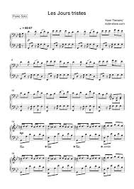 Yann tiersen spent much of his childhood at a college of music and dance where he learned to play piano and violin between the ages of 6 and 14. Yann Tiersen Les Jours Tristes Sheet Music For Piano Download Piano Solo Sku Pso0033598 At Note Store Com