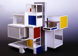 Theo Van Doesburg Cornelis Van Eesteren Reconstitution De La Maquette De La Maison D Artiste Modeles Architecturaux Theo Van Doesburg Maquettes Architecture