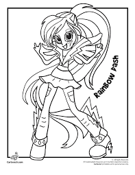 One day by chance twilight sparkle discovers a terrible prediction threatening to bring down an eternal night on her beautiful country! Rainbow Dash Equestria Girls Coloring Pages