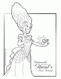 Frankenstein coloring pages to print. Bride Of Frankenstein Coloring Page Rybread Studio Coloring Home