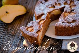 Birnenkuchen Mann Backt