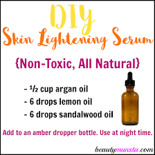 Have you heard of the oil cleansing method? Diy Skin Lightening Serum Natural Non Toxic Beautymunsta Free Natural Beauty Hacks And More