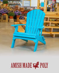 Folding Fan Back Amish All Weather Poly Adirondack Chair Amish Made Poly In 2020 Adirondack Chair Folding Adirondack Chairs Adirondack