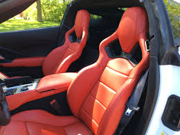 My 2015 C7 Arctic White Exterior W Adrenaline Red Competition Seat Interior Corvette Stingray Corvette Car Seats