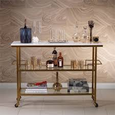 Gold bar cart is awesome to decor bar ideas. Zodax Porto Servo Metal Marble Top Bar Cart In Gold Walmart Com Walmart Com