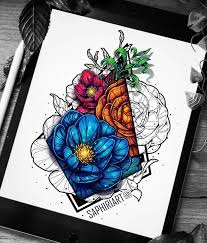 Download 182,491 geometric line drawing stock illustrations, vectors & clipart for free or amazingly low rates! Traditional Drawings And Digital Art Coloring Floral Drawing Geometric Tattoo Mandala Design Art