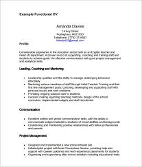 Building an attractive cv helps in increasing your chances of getting the job. Free 9 Sample Functional Cv Templates In Pdf Ms Word