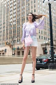 However, there is a good chance that her long legs might be a distraction in the classroom for some of the students. Woman 29 With Incredible 52 8 Inch Legs Says She Loves Showing Them Off Daily Mail Online