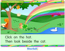 St Patrick S Day Find A Four Leaf Clover On Starfall Com Four Leaf Clover Activities Clover