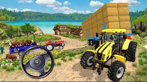 Real Tractor Trolley Cargo Farming Simulation Game Android Gameplay Dr Simulation Games Simulation Tractors