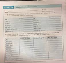 We did not find results for: Exercise 8 2 The Latitude Longitude Grid Continued Chegg Com