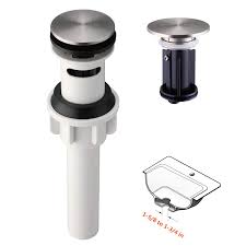 I used a good cleaner but the brushed nickle is corroded. Pop Up Drain Bathroom Sink Stopper Sink Drain Assembly With Overflow Fits Vessel Sink Or Undermount With Overflow Hole Built In Easy Drain Hair Catcher Strainer Brushed Nickel Kitchen Bath Fixtures Tools