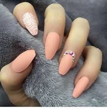 Cute acrylic nails look extremely elegant and sophisticated. Nice Matte Light Orange Nails Women Fashion Classy Acrylic Nails Peach Nails Orange Nails