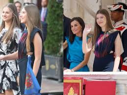 La reina Letizia y la infanta Sofía repiten 'look' en el 10 º aniversario de la proclamación de Felipe VI