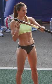 Erika prezerakou, greek pole vaulter, btw. Pole Vaulting And Pole Dancing Yelena Isinbayeva Jenn Stuczynski Zimbio Female Athletes Sports Celebrities Athlete