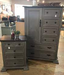 Armoire And Nightstand Painted In French Linen Chalk Paint And Finished In Clear And Black Painted Bedroom Furniture Furniture Makeover Refinishing Furniture