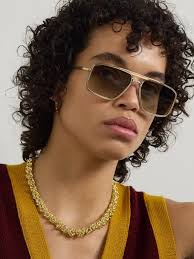 Jacques Marie Mage Earl Aviator-Style Two-Tone Titanium Sunglasses