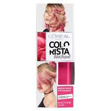 Ahead, learn about some different types of temporary hair dyes. L Oreal Paris Colorista Washout Semi Permanent Hair Dye Hot Pink Neon Ocado