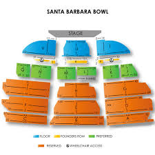 detailed santa barbara bowl seating chart with seat numbers