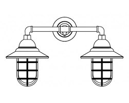 Double Wall Mounted Mini Straight Shade Vapor Proof Led Barn Lighting Rlm Led Lighting