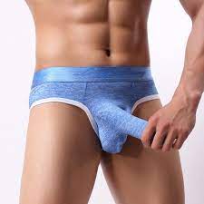 HGOOGY Men's Big Bulge Pouch Briefs Sexy Mid Rise G-String Thong Under  Panties Underwear S-XL Blue, Small at Amazon Men's Clothing store