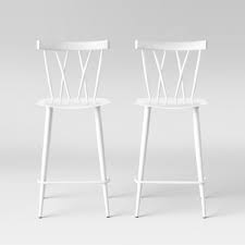 Are there any metal bar stools on sale? Set Of 2 Becket Metal X Back Counter Height Barstool White Project 62 Target