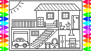 Coloring pages for kids of all ages. How To Draw A House For Kids House Drawing For Kids House Coloring Pages For Kids Youtube