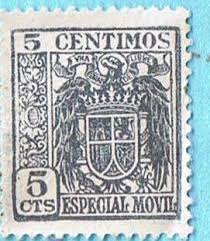 ESPECIAL MÓVIL 5 CÉNTIMOS. ESCUDO ESTADO ESPAÑOL (Filatelia - Sellos/España/Estado  Español - De 1.936 a 1.949/Nuevos): Manuscrito | EL SABER SÍ OCUPA LUGAR