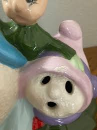 Vintage Ceramic Christmas Carolers With Elves: Creepy Holiday Decor