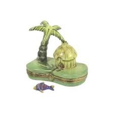 Cabana With Palm Tree Limoges Box Limoges Boxes Limoges Trinket Boxes