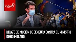El ministro de defensa, diego molano, acude al senado para atender al debate de moción de censura que convocó la oposición. Rojycir7qtn32m