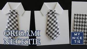 I've included my free birthday card svgs here. How To Fold An Origami Necktie Greeting Card With Origami Shirt Youtube