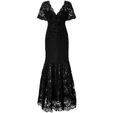 Marchesa Lace Gown 3 785 Liked On Polyvore Featuring Dresses Gowns Long Dresses Black Lace Evening Dress Lace Evening Dress Long Lace Evening Dresses