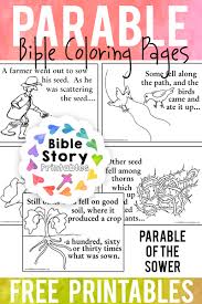 They can use a different color and label with a little help. Parable Of The Sower Bible Coloring Pages Bible Story Printables