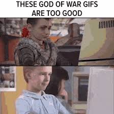 God Of War Team Makes Custom Gifs God Of War Kratos God Of War Funny Memes