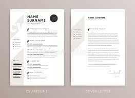 Looking for a new job? Stylish Curriculum Vitae And Cover Letter Template Stock Vector Illustration Of Business Light 111749752