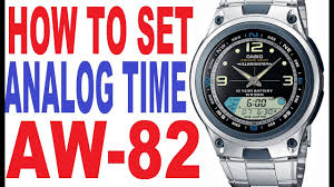 How To Set Analog Time On Casio Aw 82 Manual For Use Youtube
